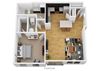 1 Bedroom D 1 Bath Floor Plan 1 Bedroom D 1 Bath Floor Plan at Monmouth Row Apartments, Newport, 41071